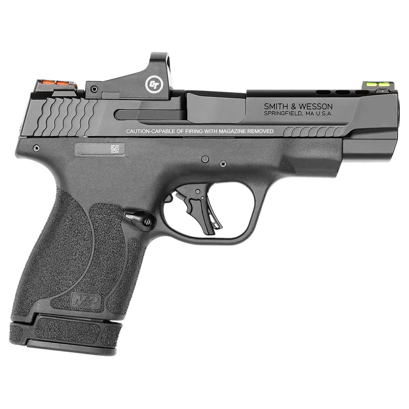 Smith & Wesson 13253 Performance Center M&P Shield Plus 9mm Luger 4" Ported 10+1,13+1 Black Matte Black Armornite Stainless Steel Ported Slide Black Polymer Grip (No Manual) Crimson Trace Red Dot