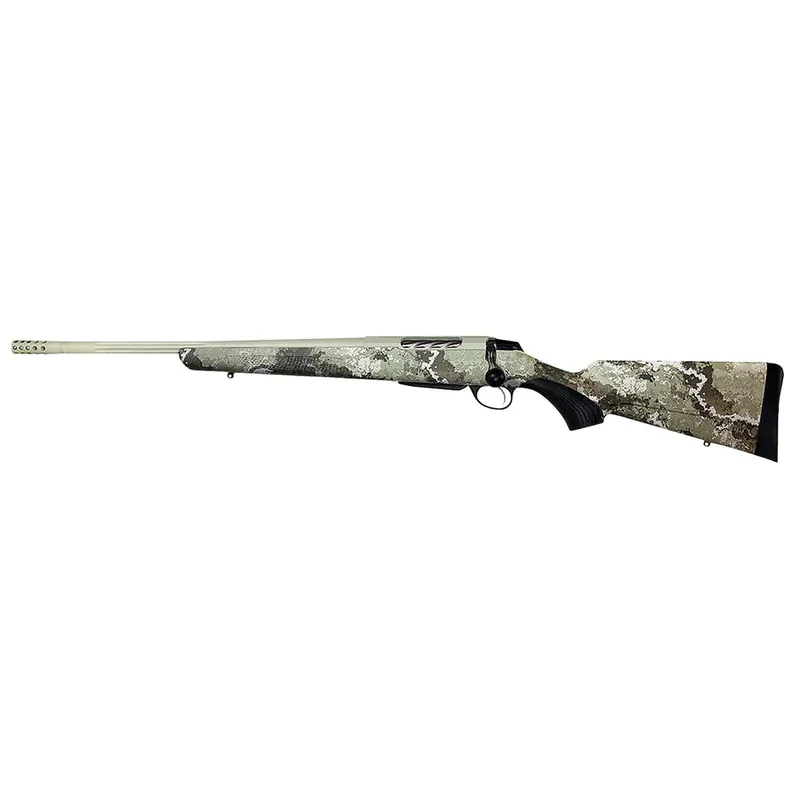 Tikka JRTXVA418 T3x Lite 270 Win 3+1 22.40" Fluted/Threaded, Desert Verde Cerakote Barrel/Rec, Veil Alpine Synthetic Stock, Interchangeable Grip, Muzzle Brake Left Hand