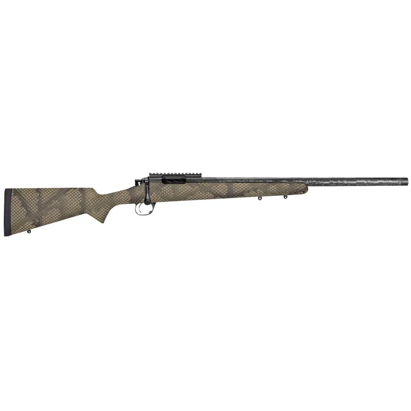 Proof Research 135198 Glacier Full Size 7mm PRC 4+1 24" Carbon Fiber Match Grade Threaded Barrel, Black Cerakote Steel Receiver, Picatinny Rail, PROOF Hunter TFDE Carbon Fiber Stock Right Hand