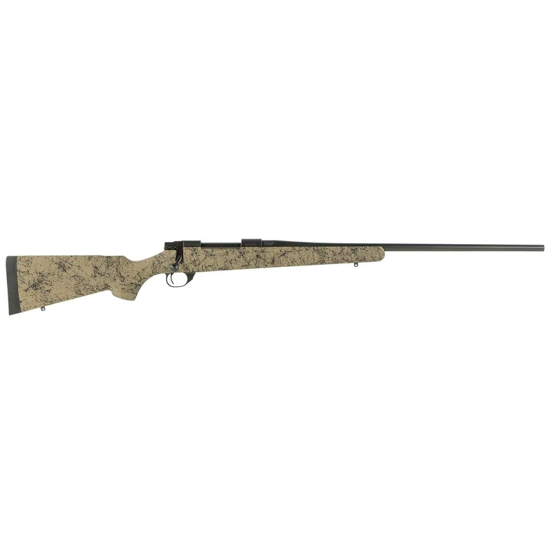 Howa HHS63702 M1500 HS Precision 7mm Rem Mag 3+1 24" Barrel, Black Metal Finish & Tan Black Webbed Fixed HS Precision Stock