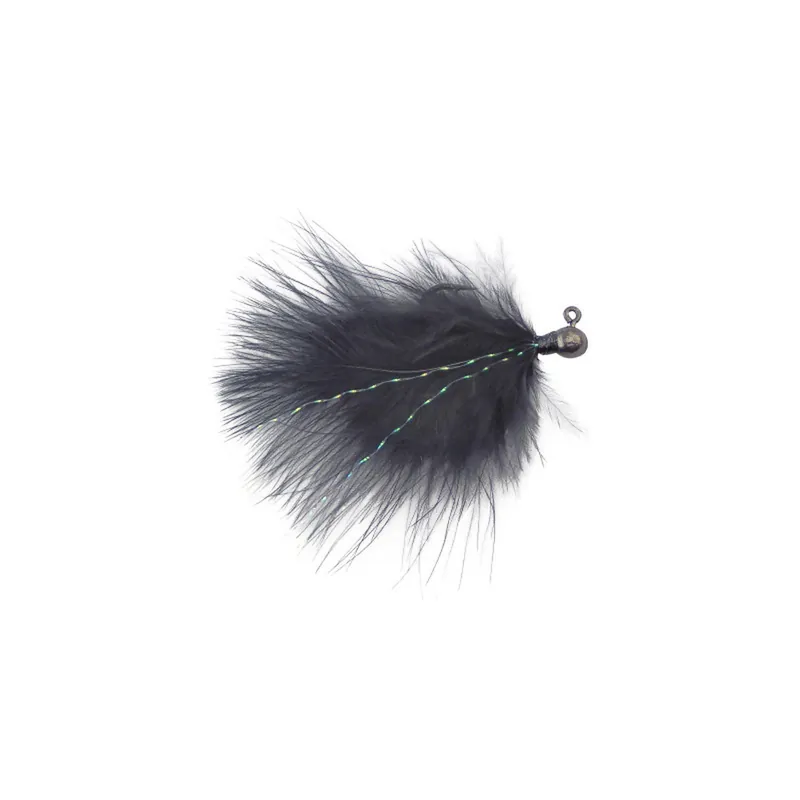 Voodoo Custom Tackle Marabou Jig Black 1/16oz