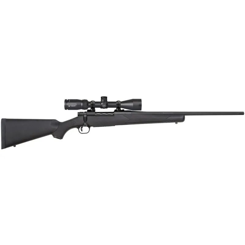 Mossberg 28052 Patriot 22-250 Rem Caliber with 5+1 Capacity, 22" Fluted Barrel, Matte Blued Metal Finish & Black Synthetic Stock Right Hand (Full Size) Includes Vortex Crossfire II 3-9x40mm Scope