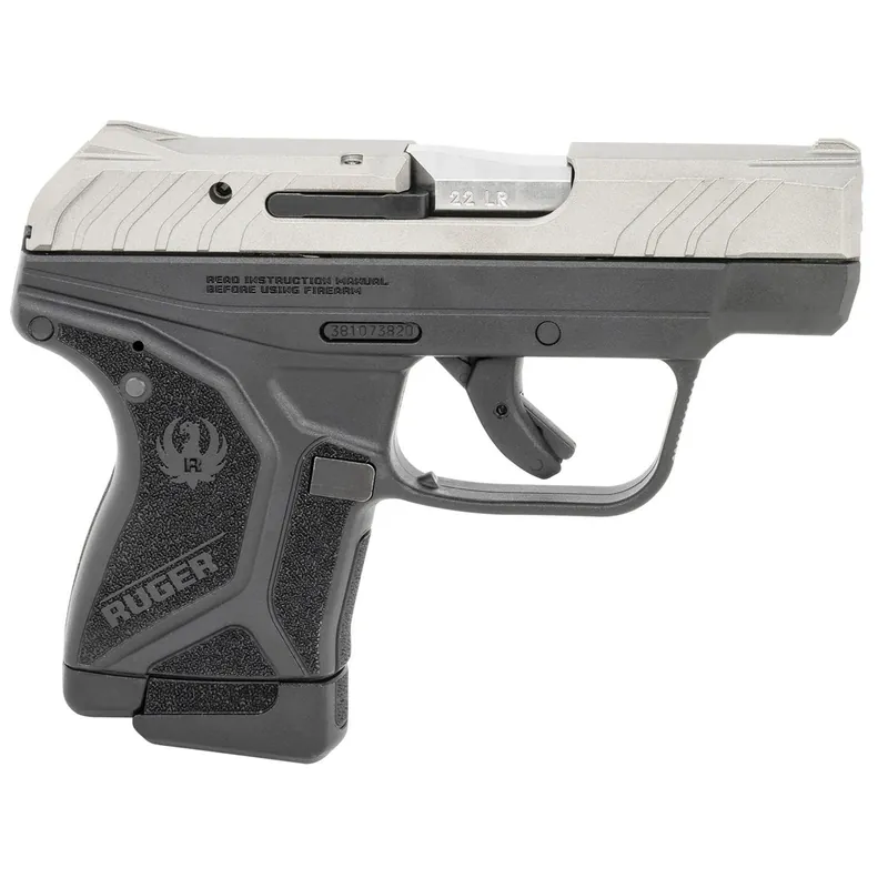 Ruger 13724 LCP II Sports South Exclusive 22 LR 10+1 2.75" Satin Stainless Steel Barrel, Silver Cerakote Serrated Slide, Black Textured Polymer Frame, Features Lite Rack System, Manual Safety