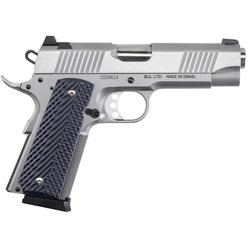 Magnum Research DE1911C9SS Desert Eagle 1911 C 9mm Luger 8+1 4.33" Stainless Bull Barrel, Matte Steel Serrated Slide, Matte Stainless Steel Frame w/Beavertail, Black/Gray G10 Grip