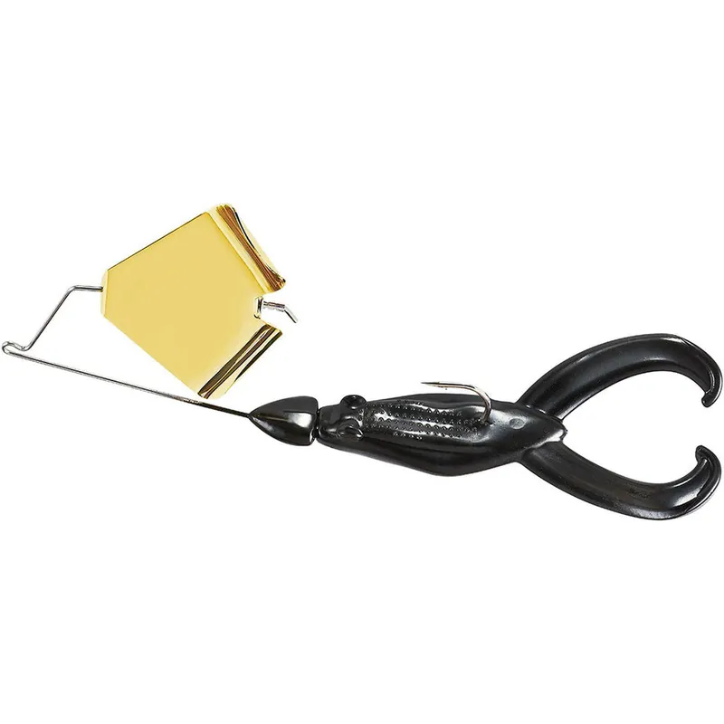 War Eagle Buzztoad Skirtless Frog Buzzbait 1/2 oz Black/Gold Blade