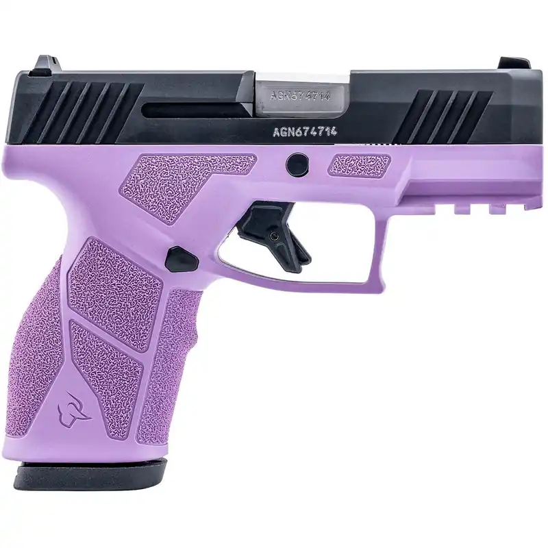 Taurus 1-GX2931LP-10 GX2 9mm Luger 10+1 3.37" Matte Stainless Steel Barrel, Matte Black Serrated Stainless Steel Slide, Light Purple Polymer Frame w/Picatinny Rail, Polymer Grip
