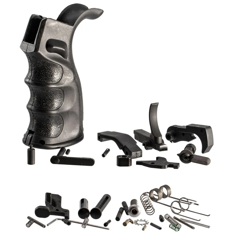 TacFire LPK02B308 AR-10 Lower Parts Kit 308 Win Black PGAR-B Pistol Grip Grip
