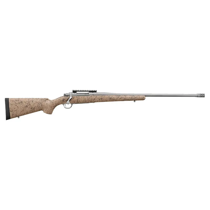 Ruger 57153 Hawkeye FTW Hunter Full Size 308 Win 4+1 24" Matte Stainless Steel Threaded Barrel, Picatinny Rail Stainless Steel Receiver, Speckled Tan/Black HS Precision Synthetic Stock