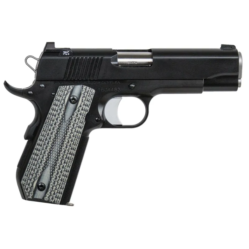 Dan Wesson 01826 V-Bob 45 ACP 8+1 4.25" Stainless Match Grade Barrel, Black Duty Serrated Stainless Steel Slide & Frame w/Beavertail, Black/Gray G10 Grip, Ambidextrous
