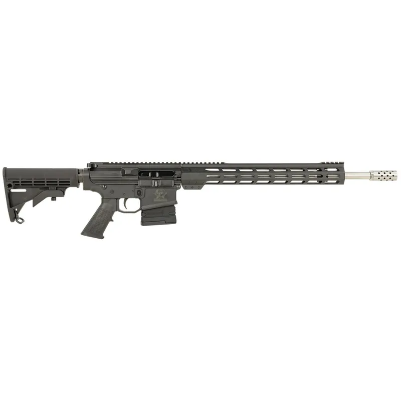 Great Lakes Firearms GL10308SSBLK AR-10 308 Win 20+1 18" Stainless, Black Rec, M-Lok Handgaurd, Carbine Stock, A2 Grip, Muzzle Brake