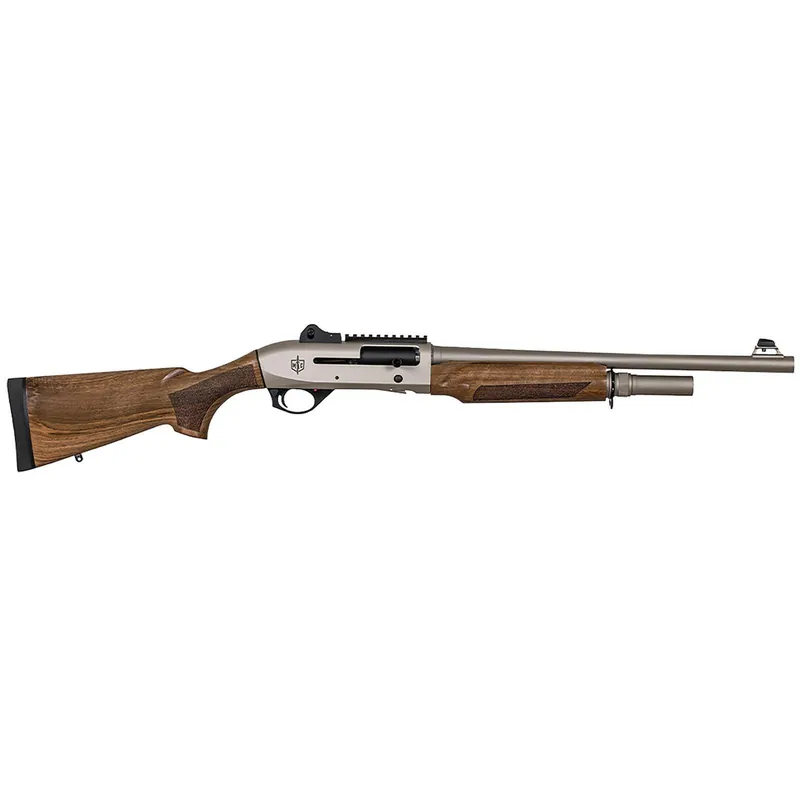 MAC 21000159 2 Tactical Marine 12 Gauge 3" 5+1 18.50", Electroless Nickel Barrel/Rec, Walnut Furniture, Ghost Ring Sight, Optics Mount, 3 Chokes