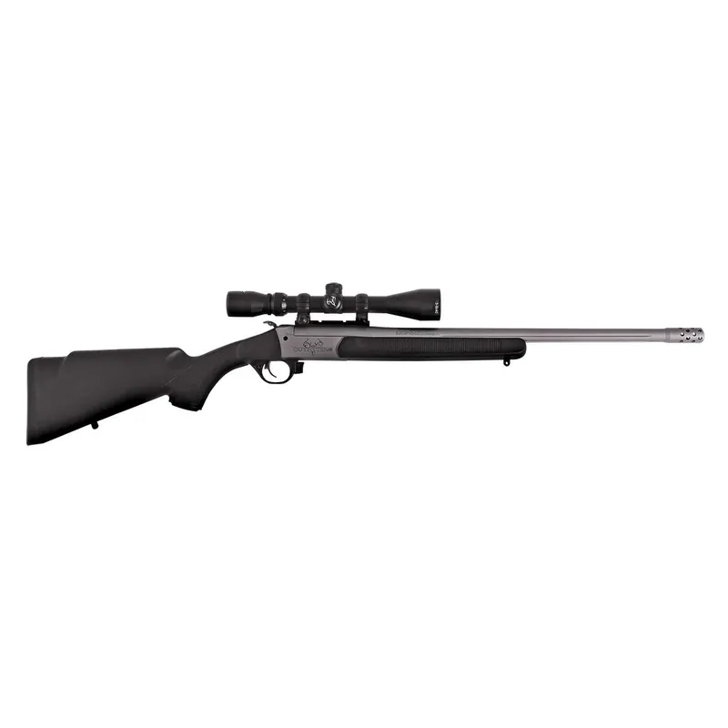 Traditions CR9-451130T Outfitter G3 Takedown 450 Bushmaster 1rd 22", Stainless Cerakote Barrel/Rec, Black Synthetic Stock, Muzzle Brake, 3-9x40mm BDC Scope