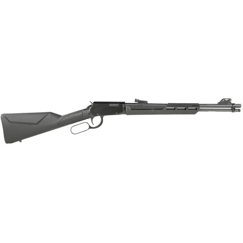 Rossi RL22181SY Rio Bravo Lever Action 22 LR Caliber with 15+1 Capacity, 18" Round Barrel, Polished Black Metal Finish & Black Synthetic Stock Right Hand (Full Size)