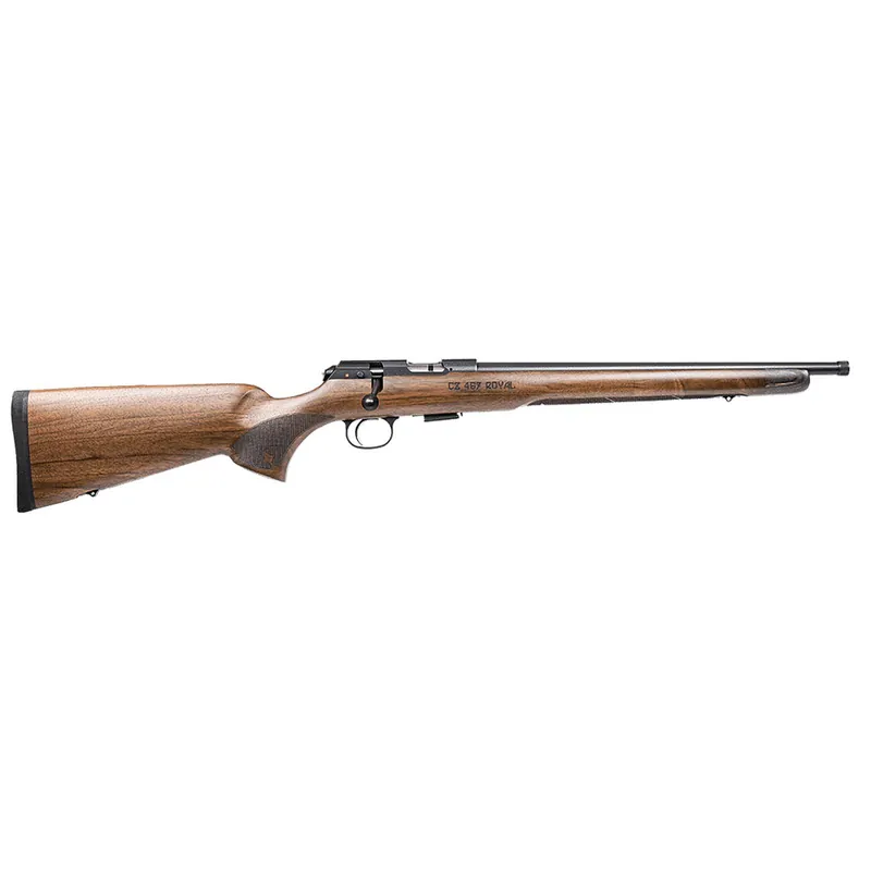 CZ-USA 02370 CZ 457 Royal Full Size 22 LR 5+1 16.50" Black Nitride Steel Threaded Barrel Black Nitride Steel Receiver Walnut Fixed American Style w/Decorative Forend Tip Stock Right Hand