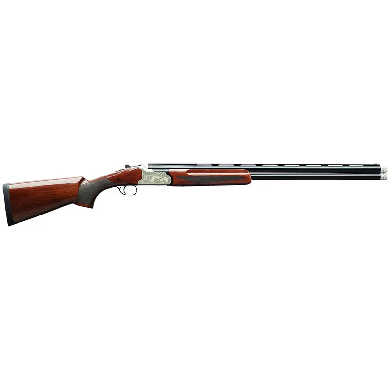 Charles Daly 930331 202A Compact 20 Gauge Break Open 3" 2rd 26" Blued Over/Under Vent Rib Barrel, Engraved Silver Aluminum Receiver, Fixed Walnut Stock, Right Hand
