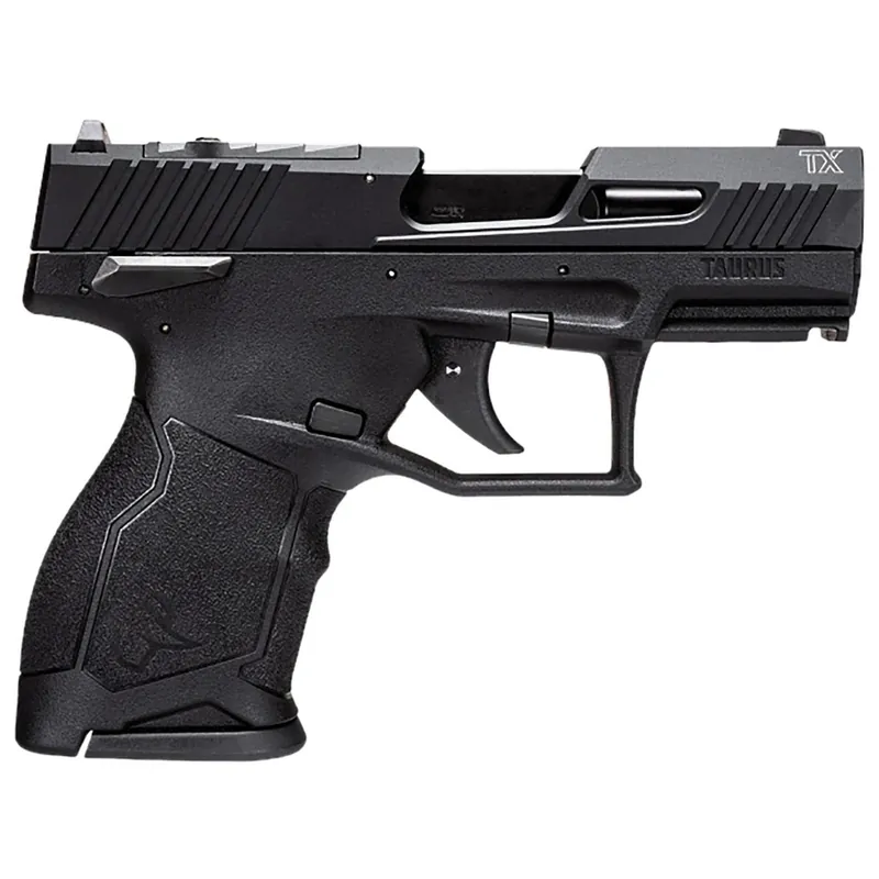 Taurus 1TX2213110 TX22C Compact 22 LR 10+1 3.60" Matte Black Steel Barrel, Black Hard Coat Anodized Serrated Aluminum Slide, Black Polymer Frame w/Picatinny Rail Black Polymer Grips