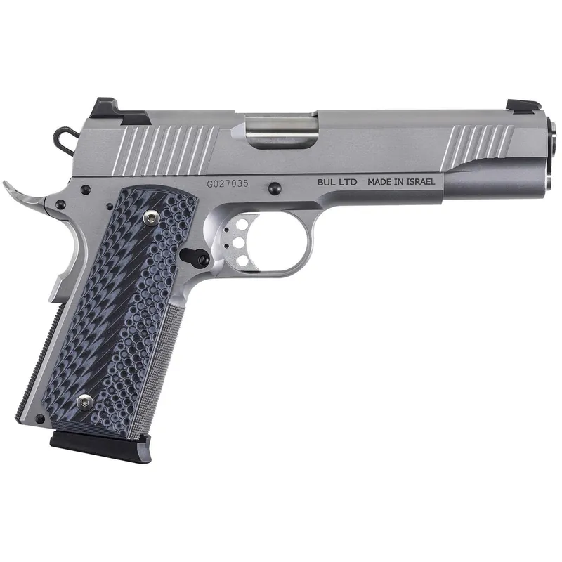 Magnum Research DE1911G9SS Desert Eagle 1911 G 9mm Luger 8+1 5" Stainless Bull Barrel, Matte Steel Serrated Slide, Matte Stainless Steel Frame w/Beavertail, Black/Gray G10 Grip