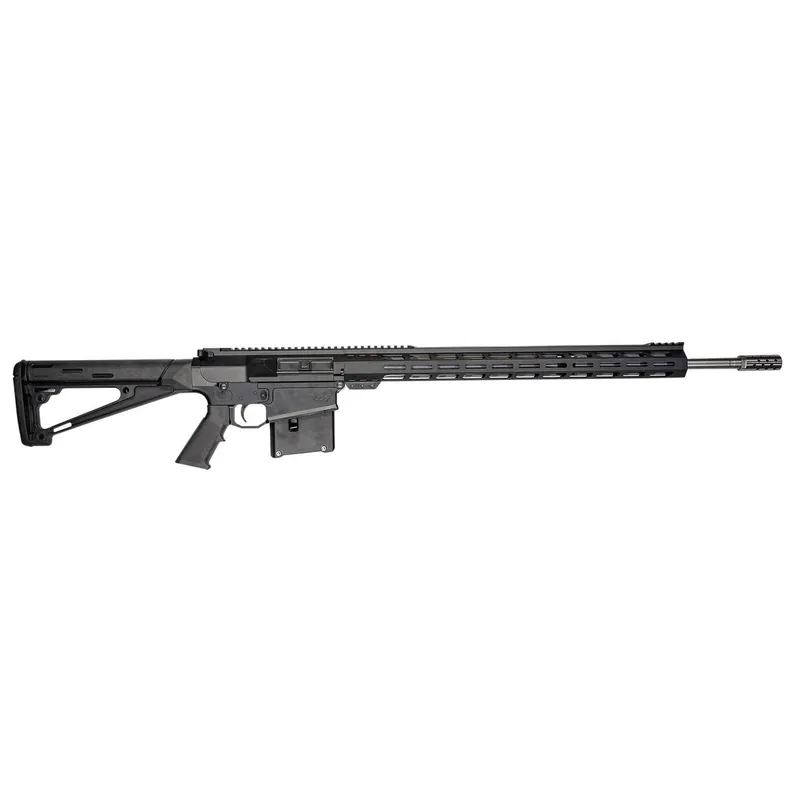 Great Lakes Firearms GL10LA270SSBLK AR-10 270 Win 5+1 24", Black, 20" M-Lok Handguard Fixed Hogue OverMolded Stock, A2 Grip, Muzzle Brake