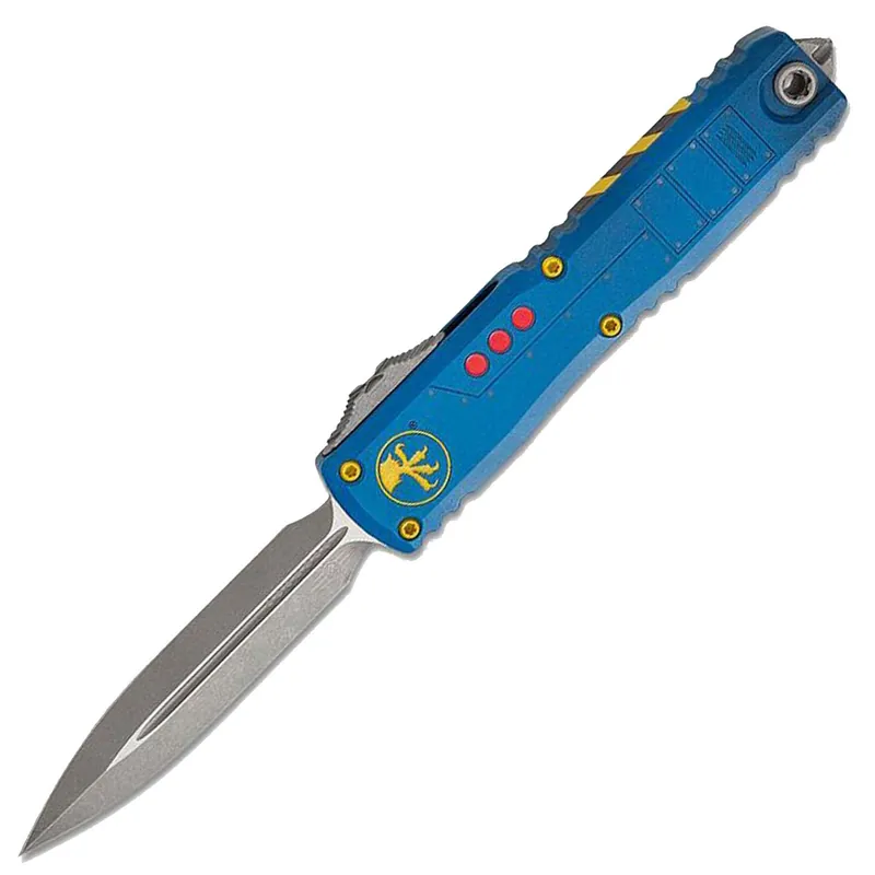 Microtech Signature Series Fallout Blue Aluminum Ultratech ZBP Zero 3.5" Bohler OTF