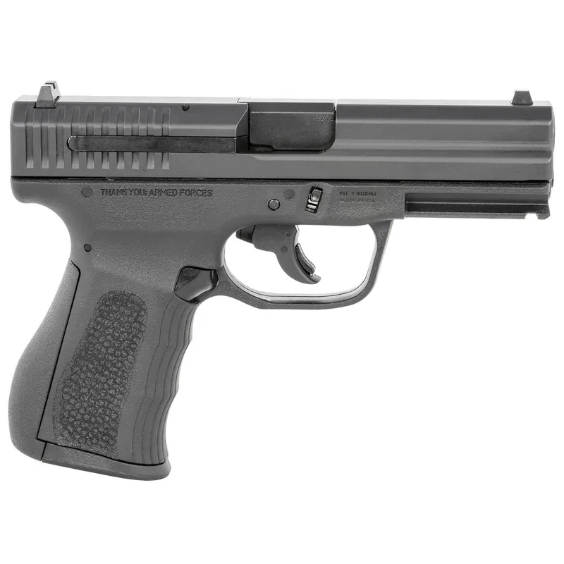 FMK G9C1G2BSSCM 9C1 G2 *CA/MA Compliant 9mm Luger 10+1 4" Black Stainless Steel Barrel, Black Serrated Carbon Steel Slide, Black Polymer Frame w/Picatinny Rail, Black Backstrap Grip