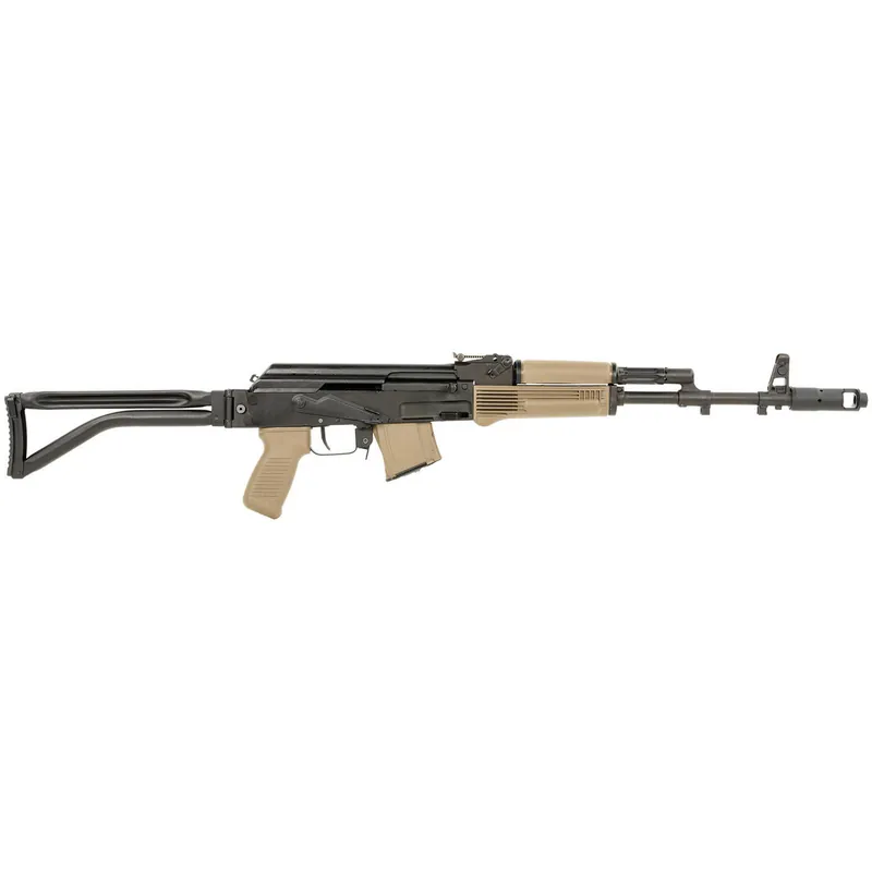 Arsenal SAM7SF-84EFDEM SAM7SF 84E 7.62x39mm 16.33" 10+1, Black Rec, Folding Stock, FDE Polymer Grip/Handguard, Muzzle Brake, Ambi Safety, Adj. Sights, Enhanced FCG