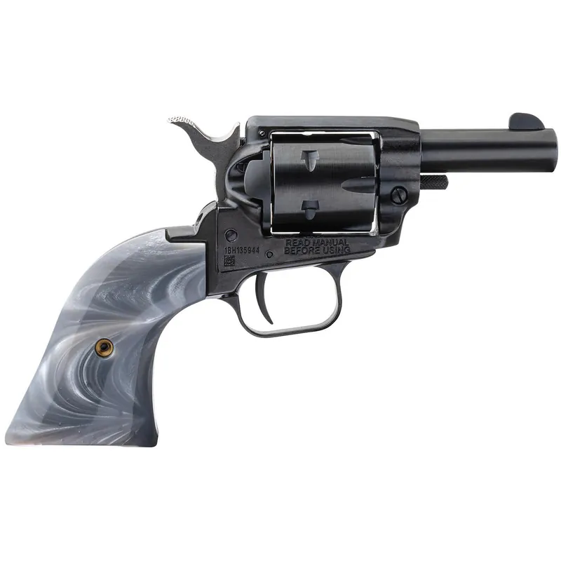 Heritage Mfg BK22B2GPRL Barkeep 22 LR 6 Shot, 2.68" Black Oxide Steel Barrel, Black Oxide Zinc Alloy Frame, Black Oxide Cylinder, Gray Pearl Grip, Manual Safety, Exposed Hammer