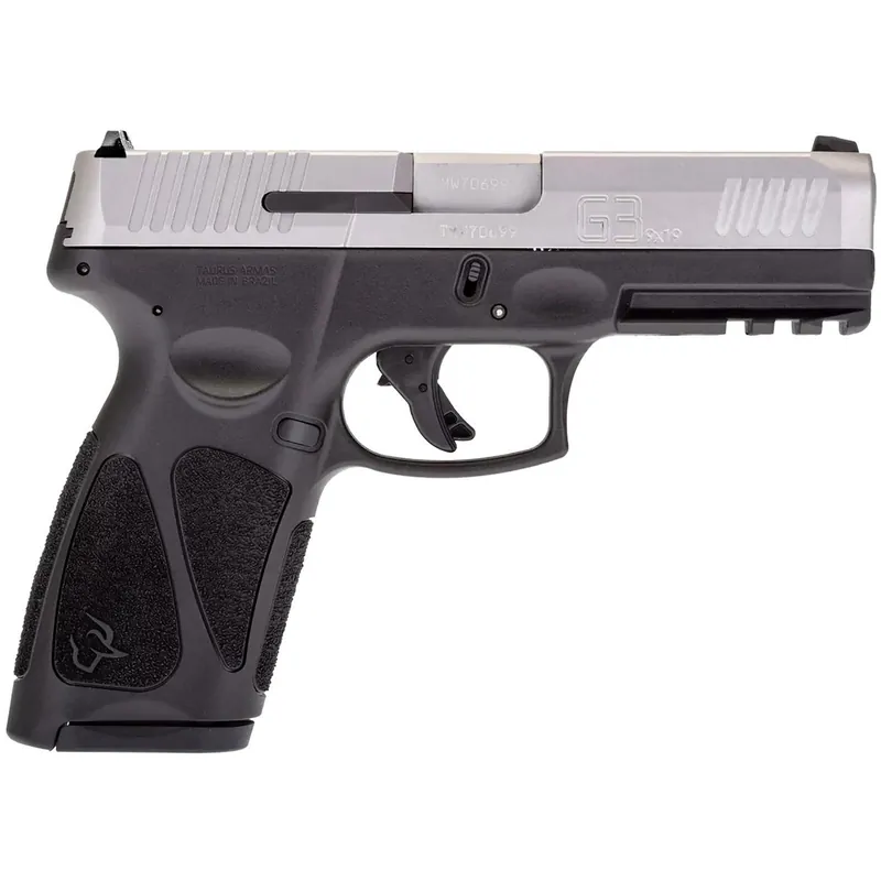 Taurus 1-G3B949-15 G3 Full Size Frame 9mm Luger 15+1 4" Matte Stainless Steel Barrel, Matte Serrated Stainless Steel Slide, Black Polymer Frame w/Picatinny Rail, Polymer Grip, Right Hand