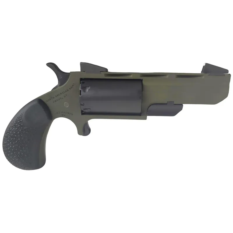 North American Arms NAATGHCB Green Huntsman Conversion 22 LR/22 Mag 5rd 2" Heavy Vent Rib Barrel, OD Green Cerakote Steel Frame, Matte Black Cylinder, Black Cobblestone Rubber Grip