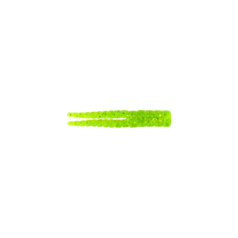 Leland Lures Crappie Magnet Body 15Pk Chartreuse w/ Silver Flash