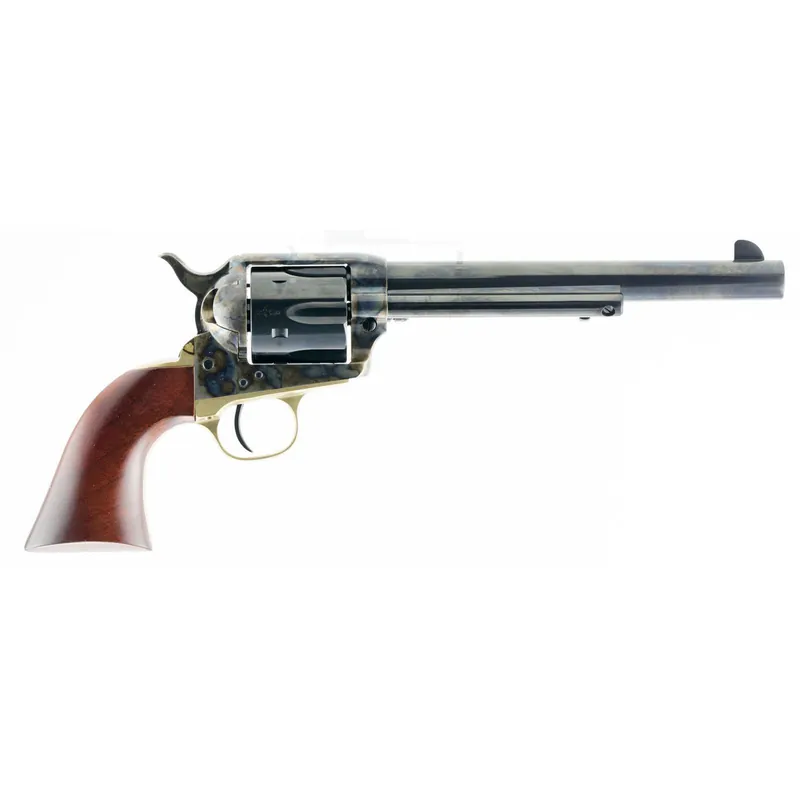 Taylors & Company 550851 Ranch Hand 45 Colt (LC) Caliber with 7.50" Blued Finish Barrel, 6rd Capacity Blued Finish Cylinder, Color Case Hardened Finish Steel Frame & Walnut Grip