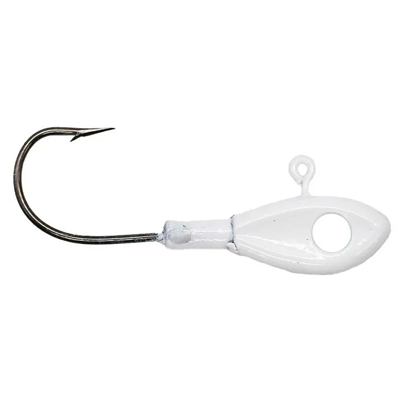 Leland‘s Lures Eye Hole Minnow Head Jig Head White 1/16 oz.