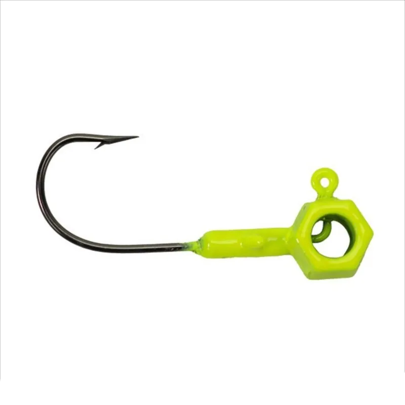 Leland‘s Lures Crappie Magnet Eyehole Brandon Smith Jig Head Chartreuse 1/8 oz.
