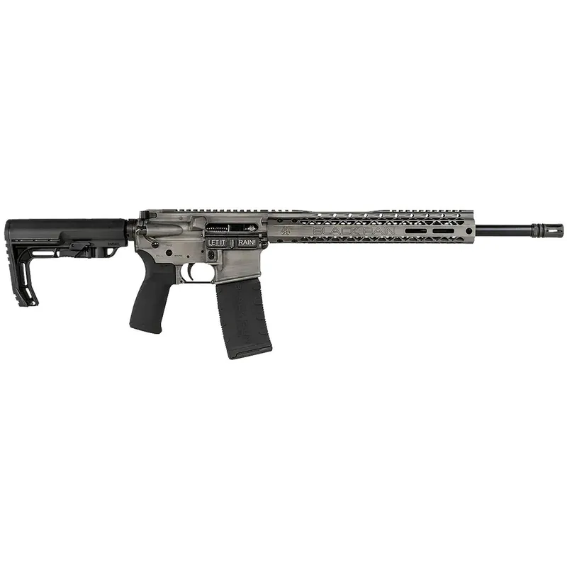 Black Rain Ordnance BROFUSIONTB Spec15 Fusion 5.56x45mm NATO 30+1 16", Titanium Battleworn, 12" M-LOK, MFT EPG16 Grip/Minimalist Stock