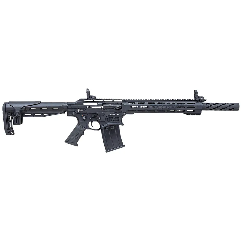 Citadel CBOSS3012 Boss30 12 Gauge Semi-Auto 3" 5+1 18.75" Black Steel Threaded Barrel, Matte Black Cerakote Picatinny Rail Aluminum Receiver, Black Adj Cheek Riser Synthetic Stock