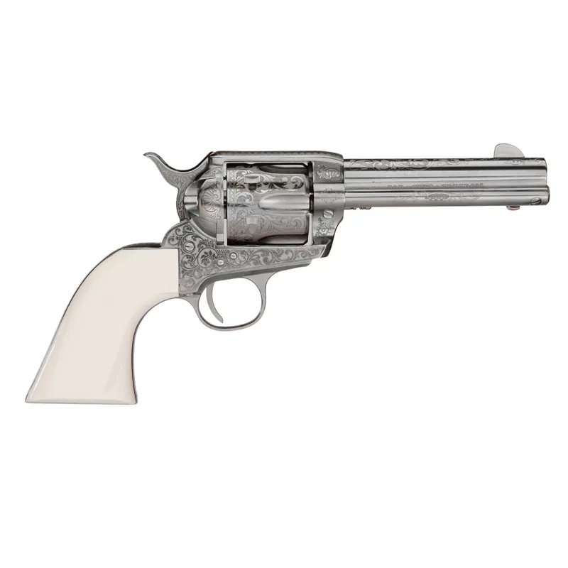 Taylor‘s & Company 1873 Outlaw Legacy Nickel Engraved 4.75" Barrel .357Mag 6 Round Ivory