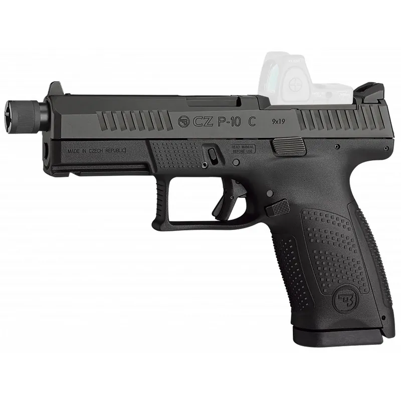 CZ-USA P-10C OR Suppressor Ready 9mm 17+1 Rounds 4.60" Barrel Polymer Grips Blue/Black