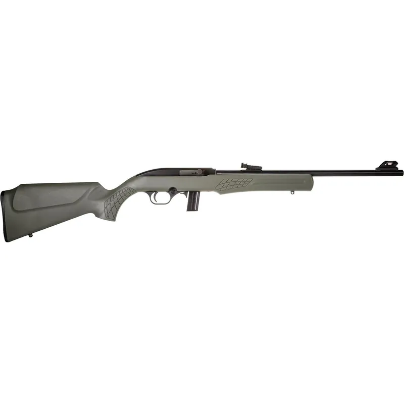 Rossi RS22L1811OD RS22 Semi-Auto 22 LR Caliber with 10+1 Capacity, 18" Barrel, Matte Black Metal Finish & Monte Carlo OD Green Synthetic Stock Right Hand (Full Size)