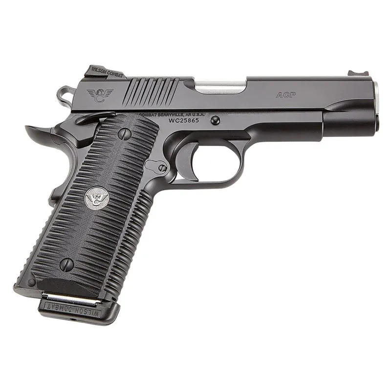 Wilson Combat ACPFS45A ACP Full-Size SAO 45 ACP 5" 8+1 Black Armor-Tuff Carbon Steel Frame/Slide Black G10 Eagle Claw Grips Ambi Thumb Safety