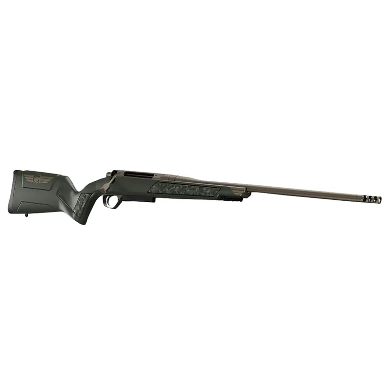 Christensen Arms 8011501000 Evoke Full Size 300 PRC 4+1 22" Burnt Bronze Cerakote 4 Contour Threaded Barrel, Gray w/Bronze Logo Hybrid Hunter w/Picatinny Rail Synthetic Stock