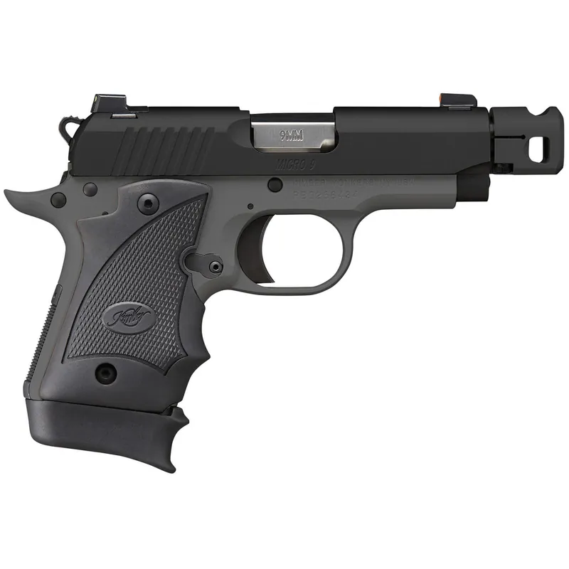 Kimber Mfg.,inc 3300246 Micro 9 MC TP 9mm 7+1 3.65" KimPro Black Stainless Steel Slide KimPro Gray Black Hogue Rubber Wraparound Grip
