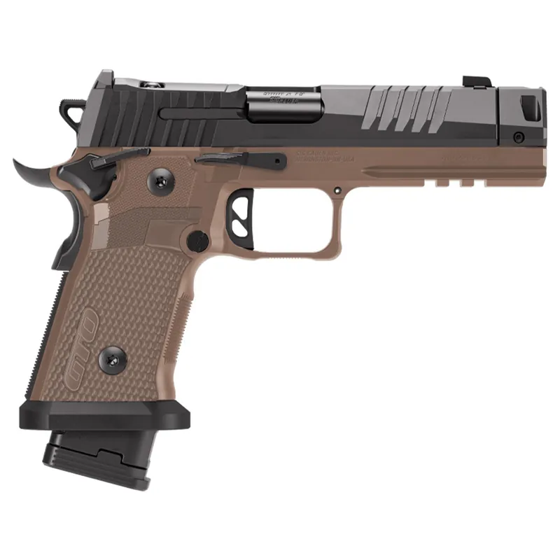 Sig Sauer P211-GTO Combat 9mm 4.4" Barrel (1) 23 and (2) 21 Round Mags Coyote Brown