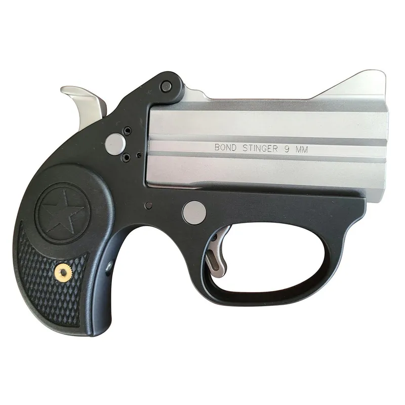Bond Arms BASL Stinger 9mm Luger 2rd 3" Matte Stainless Steel Barrel, Anodized 7075-T6 Aluminum Frame, Rebounding Hammer, Black Rubber Grip, Manual Safety