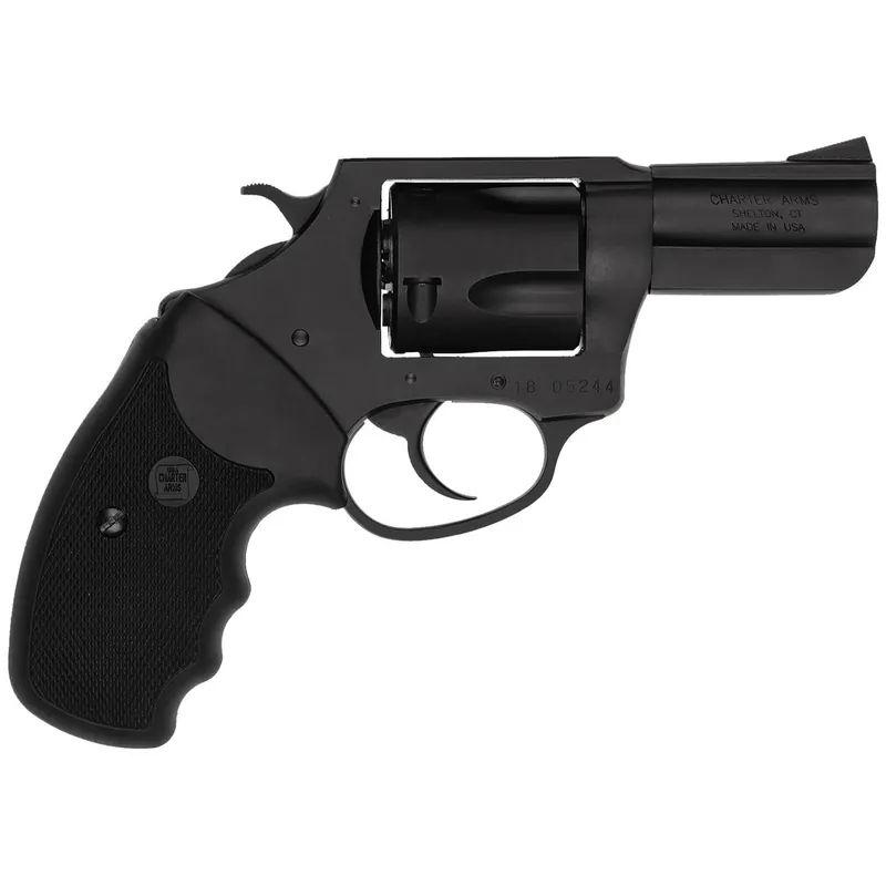 Charter Arms 14420 Bulldog Large Frame 44 S&W Spl 5 Shot 2.50" Black Stainless Steel Barrel, Cylinder & Frame, Black Finger Grooved Rubber Grip, Exposed Hammer