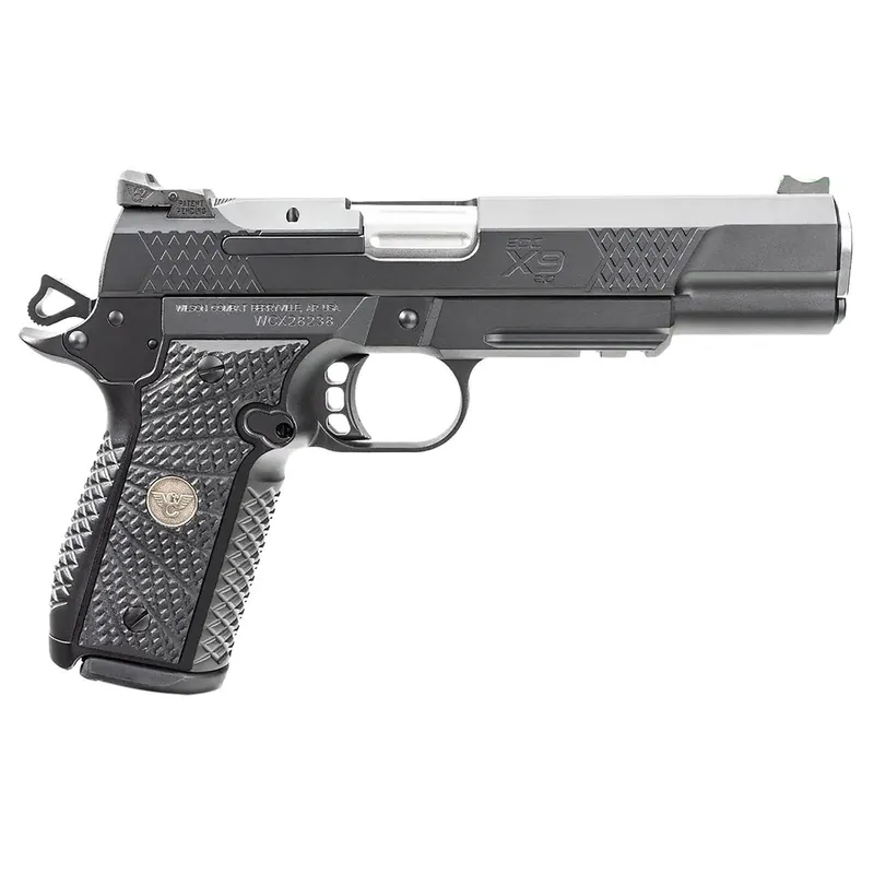 Wilson Combat 2EDCXLPR9 EDC X9 2.0 Compact Frame 9mm Luger 15+1 5" Steel Barrel, Black Armor-Tuff Serrated Stainless Steel Slide, Aluminum Frame w/Picatinny Rail, Black G10 Starburst Grip