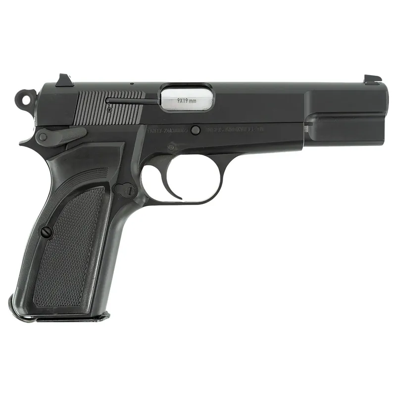 Inglis 12000000 L9A1 Full Size Frame 9mm Luger 15+1 4.70" Hard Chrome Plated Stainless Steel Barrel, Black Cerakote Steel Serrated Slide, Black Cerakote Steel Frame, Black Plastic Grip
