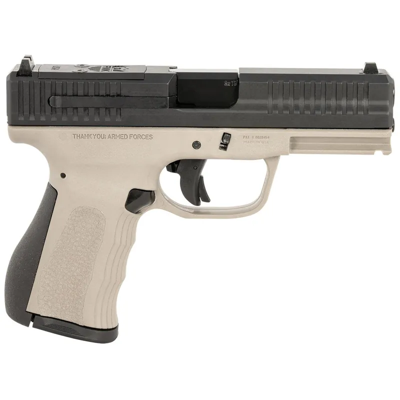 FMK FMKG49TG G3 9mm Luger 14+1 4" Stainless Steel Barrel, Black Optic Cut/Serrated Carbon Steel Slide, Titanium Gray Polymer Frame w/Picatinny Rail, Black Backstrap Grip