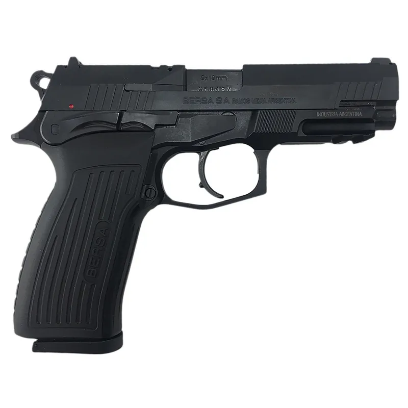 Bersa TPR9M TPR Full Size Frame 9mm Luger 17+1, 4.25" Black Steel Barrel, Matte Black Serrated Steel Slide & Aluminum Frame w/Picatinny Rail, Ambidextrous