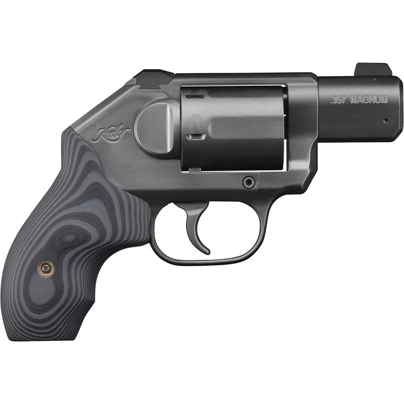 Kimber Mfg, Inc 3400012CA K6S DC *CA Compliant DAO 357 Mag 6 Shot 2" Brushed Black DLC Stainless Steel Barrel & Cylinder, Black DLC Brushed Stainless Steel Frame, G10 Grip, Concealed Hammer