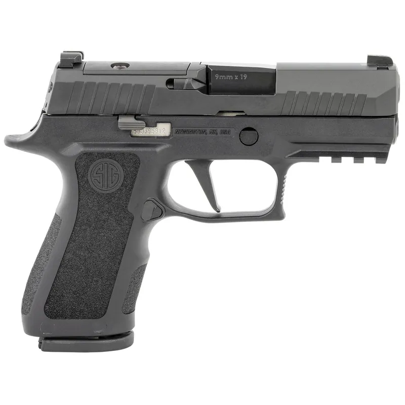 Sig Sauer 320XC9BXR3PR210 P320 XCompact 9mm Luger 10+1 3.60" Carbon Steel Barrel, Black Nitron Optic Ready/Serrated SS Slide, Black Stainless Steel Frame w/Picatinny Rail, Black XCompact Polymer Grips