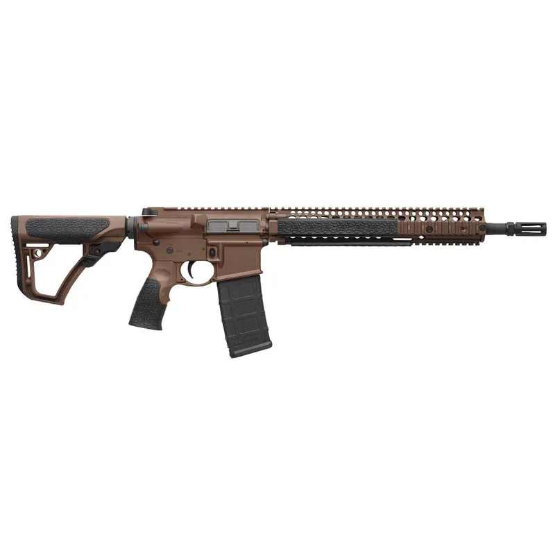 Daniel Defense 0208815126055 DDM4 M4A1 *CA Compliant 5.56x45mm NATO 14.50" 10+1 Mil-Spec Brown Cerakote 6 Position w/SoftTouch Overmolding Stock